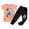 Picture of Girl Tropical Bird Printed Suit Set - 5-8 Years