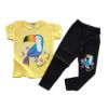 Picture of Girl Tropical Bird Printed Suit Set - 5-8 Years