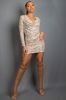 Picture of Cowl Neck Sequin Mini Dress for Women's