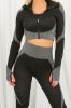 Picture of Textured Three Piece Gym Set for Women's